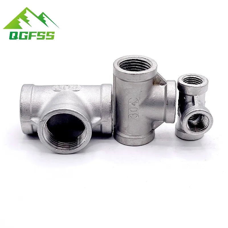 304 Stainless Steel BSP Female Thread Equal Tee Pipe Fitting