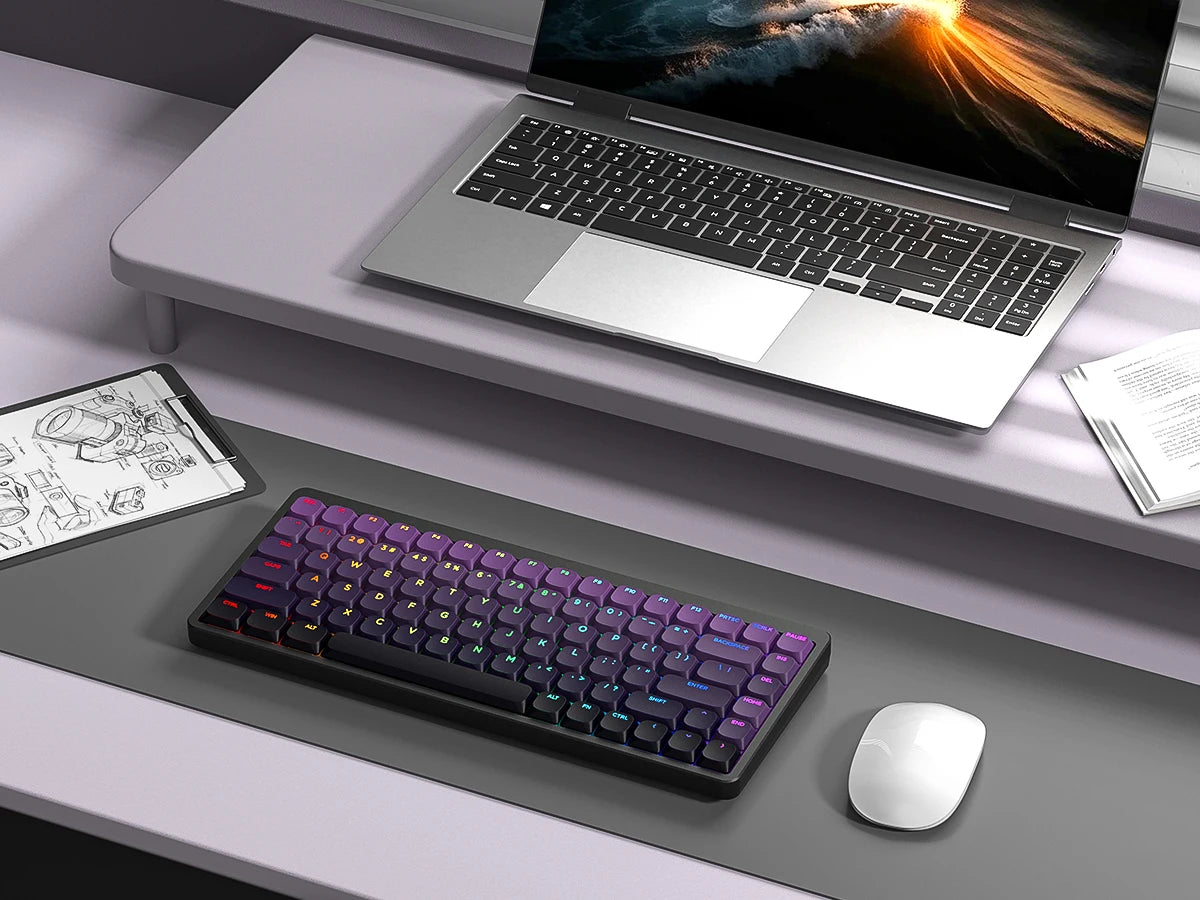 Gradient Purple Low Profile Keycaps