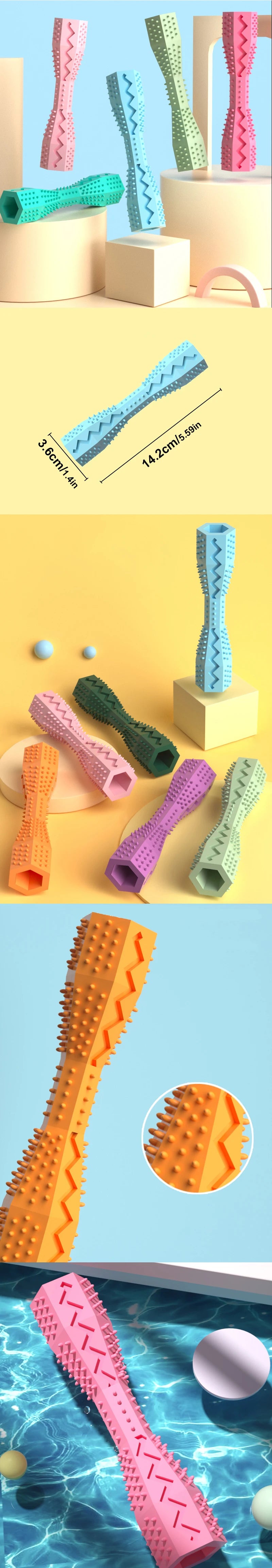 Textured Rubber Dog Chew Stick