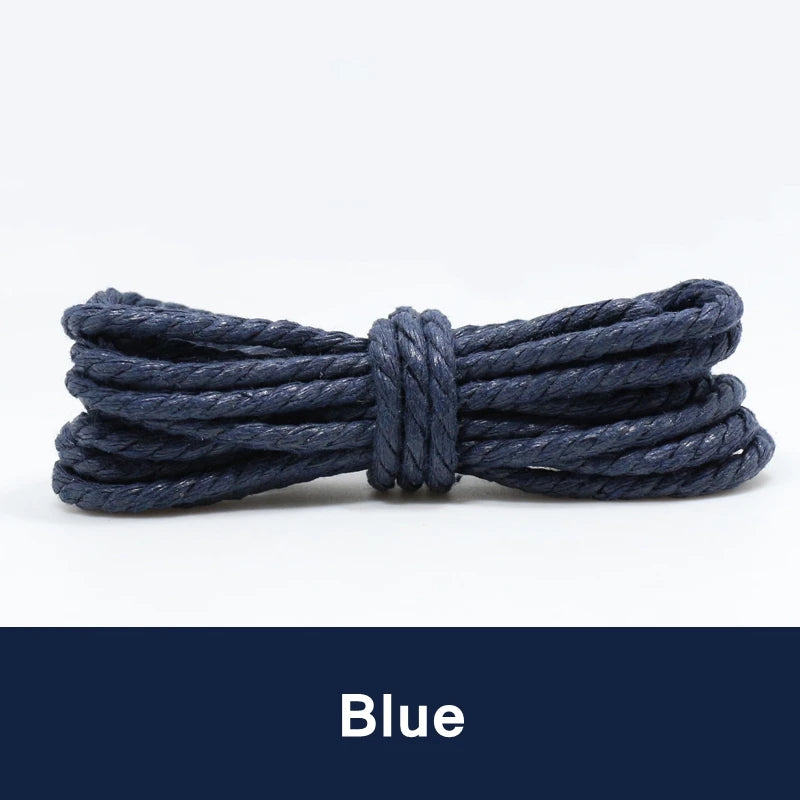Round Waxed Cotton Shoelaces