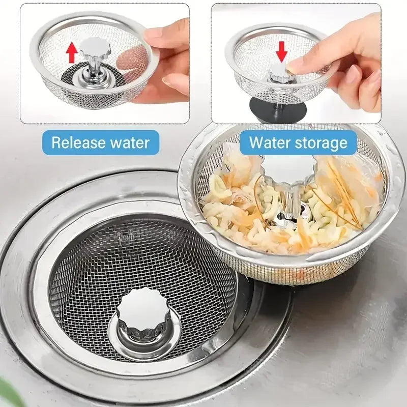 Stainless Steel Kitchen Sink Strainer & Stopper Set
