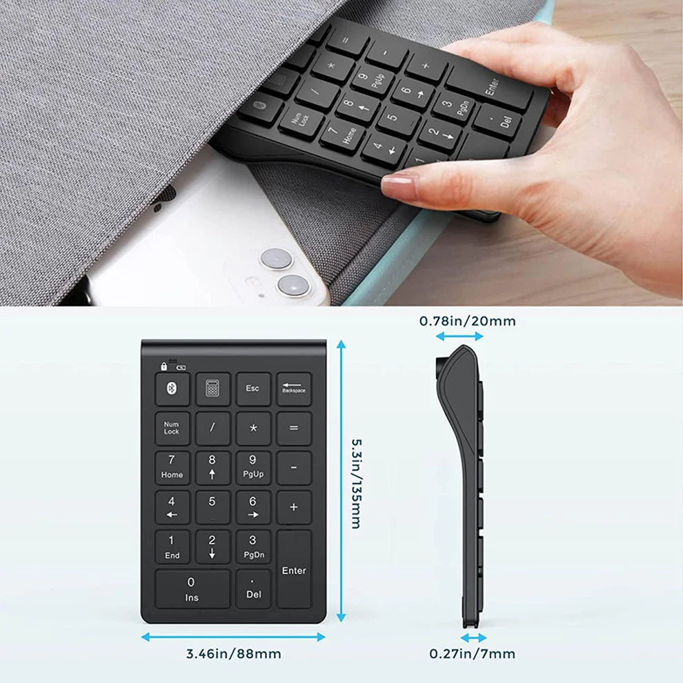 Rechargeable Bluetooth Numeric Keypad