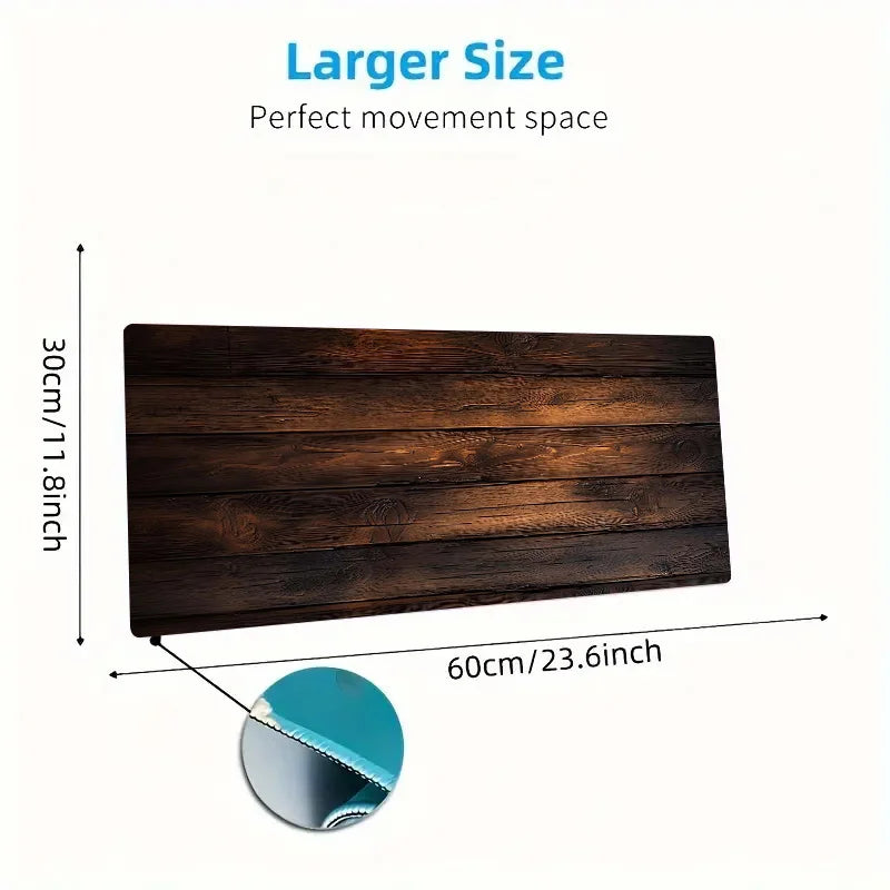 Rustic Wooden Style Mouse Pad Desk Mat