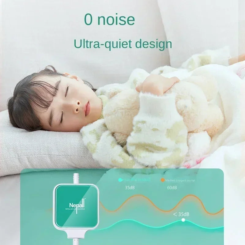 Ultra-Quiet Mini Aquarium Oxygen Air Pump