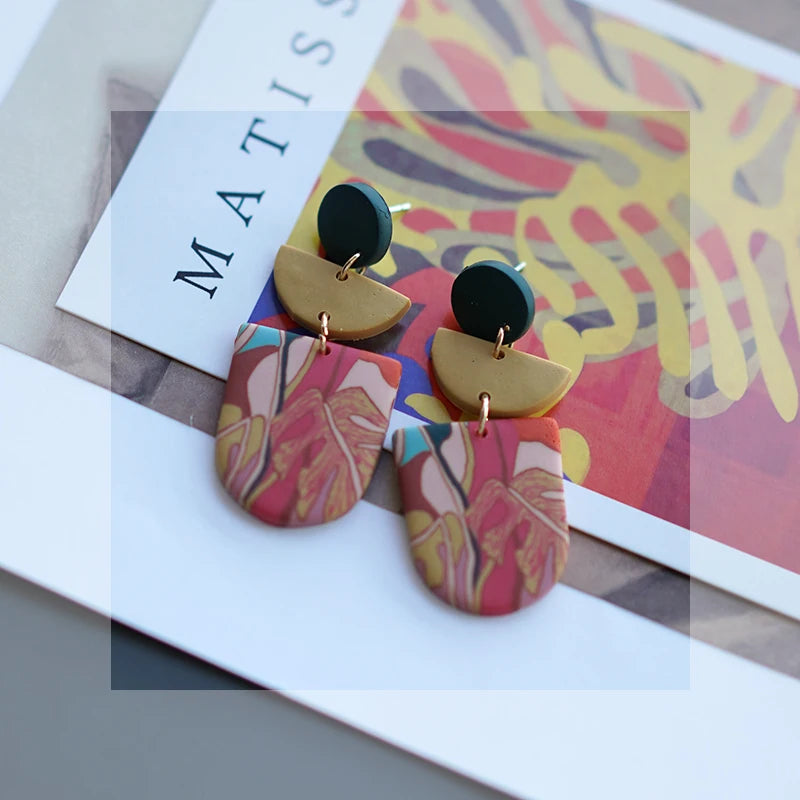 Art Floral Pattern Earrings
