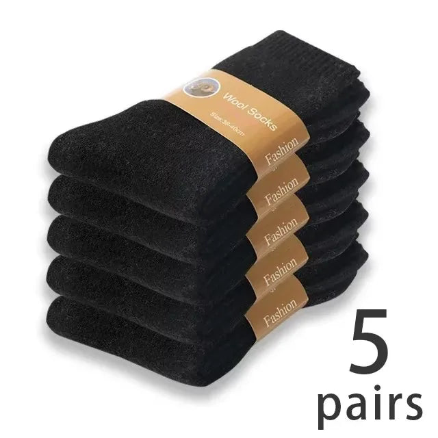 Men’s Thick Winter Wool Socks 5 Pairs