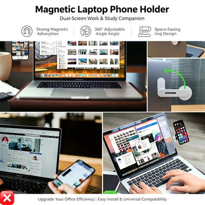 Magnetic Laptop Phone Holder