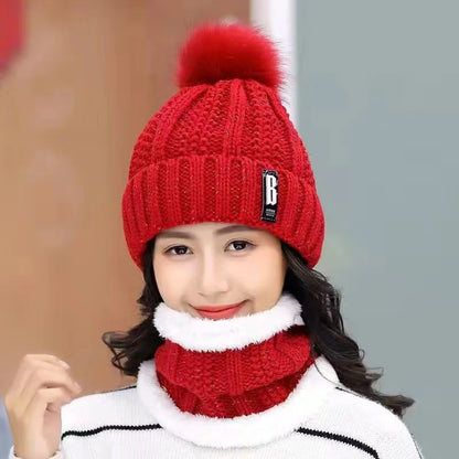 Women’s Winter Knit Hat & Scarf Set