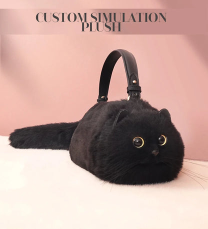 Cute Plush Cat Crossbody Shoulder Bag