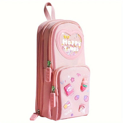 Cute Schoolbag-Style Large Capacity Pencil Case