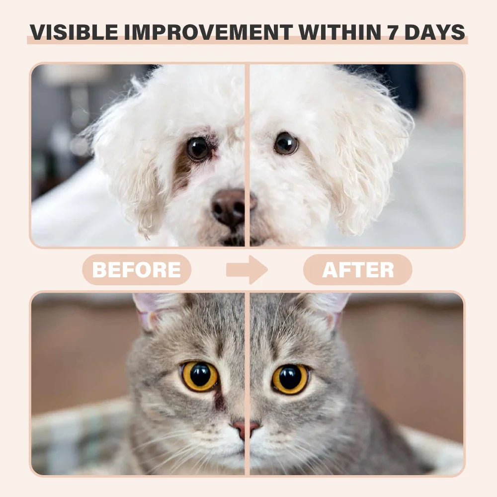 Pet Tear Stain Remover Balm with Applicator Brush