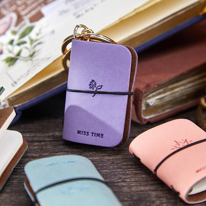 Mr. Paper PU Leather Mini Journal Keychain Set