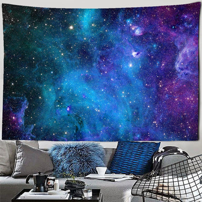 Blue Galaxy Starry Sky Wall Tapestry