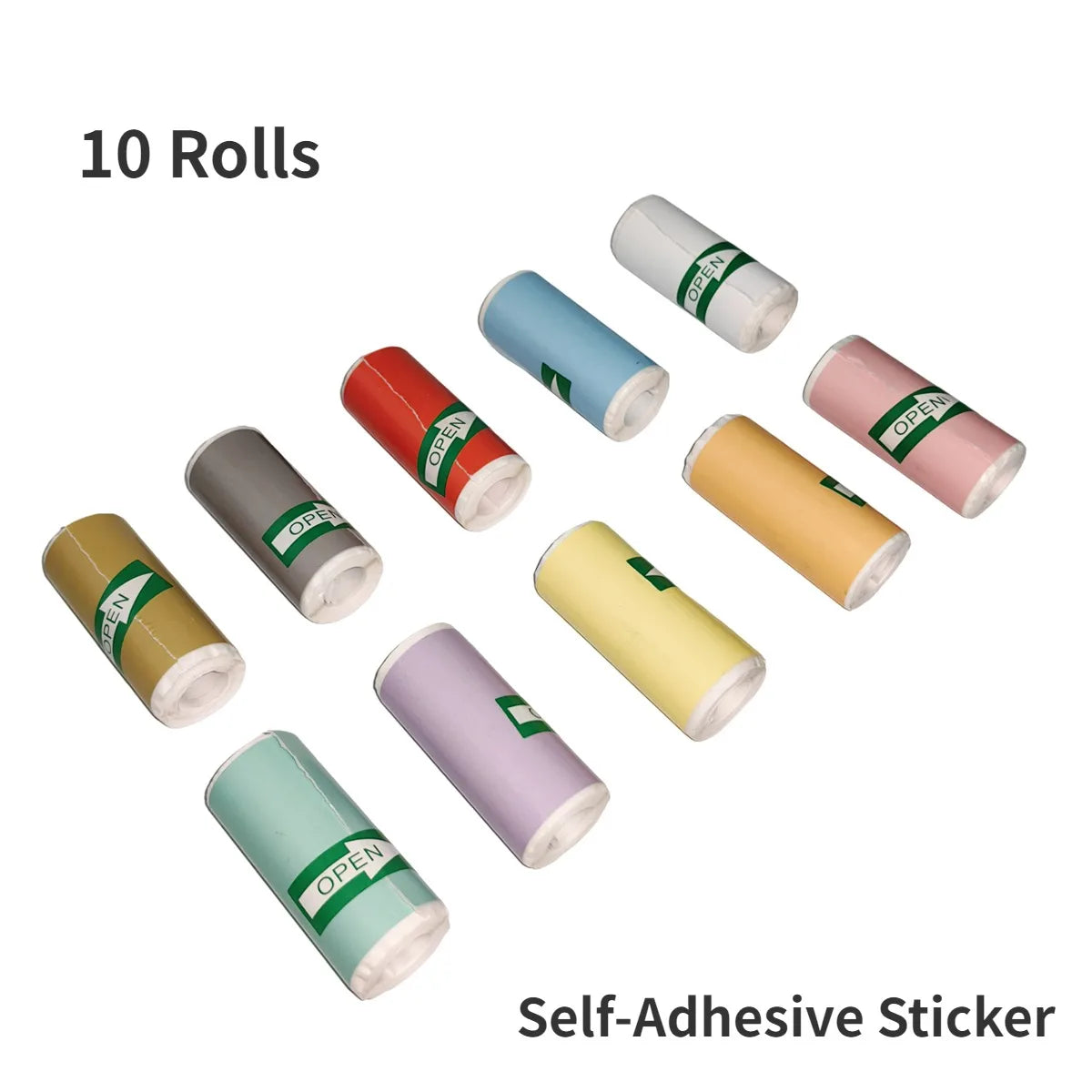 Self-Adhesive Thermal Sticker Paper Rolls for Mini Printers