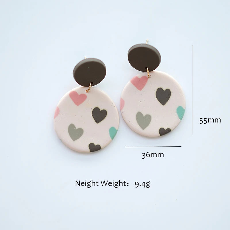 Heart Pattern Long Earrings