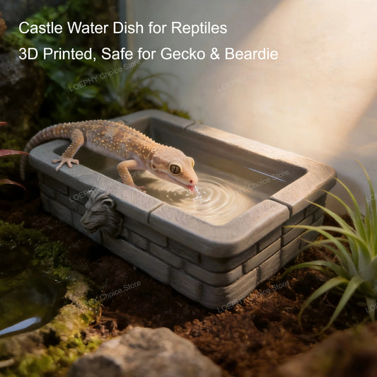 Castle Style Reptile Water Bowl