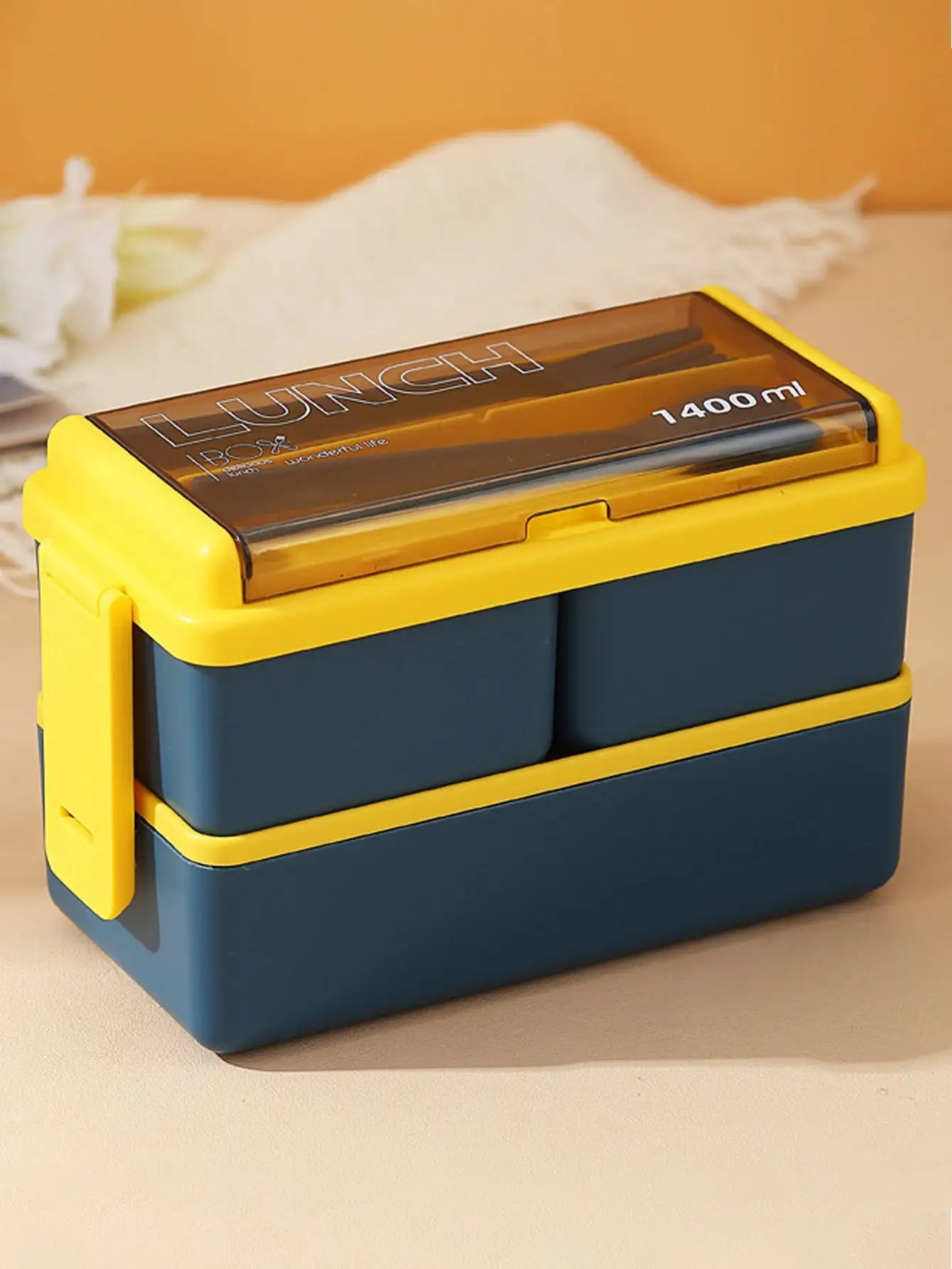 Portable Leak-Proof Lunch Box with Spoon & Fork