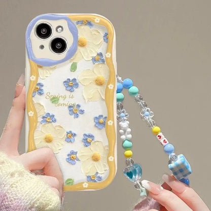 3D Floral Lanyard Phone Case