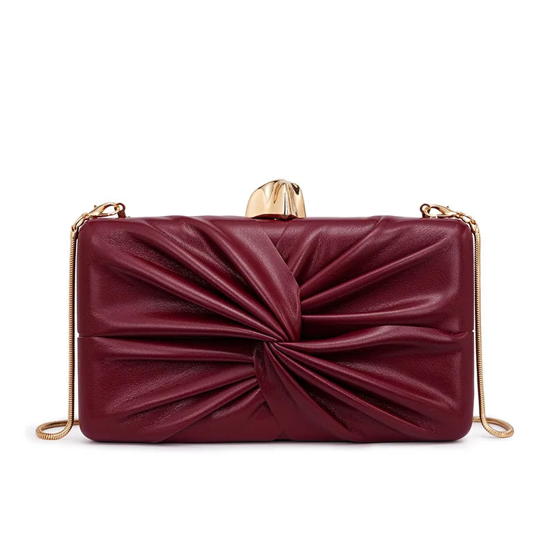 Ruched Evening Clutch Bag