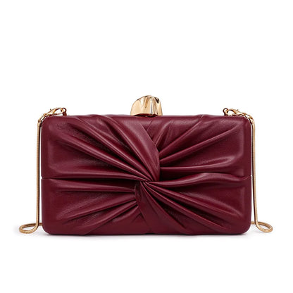 Ruched Evening Clutch Bag