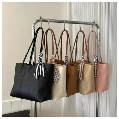 Large Capacity Faux Leather Tote Bag
