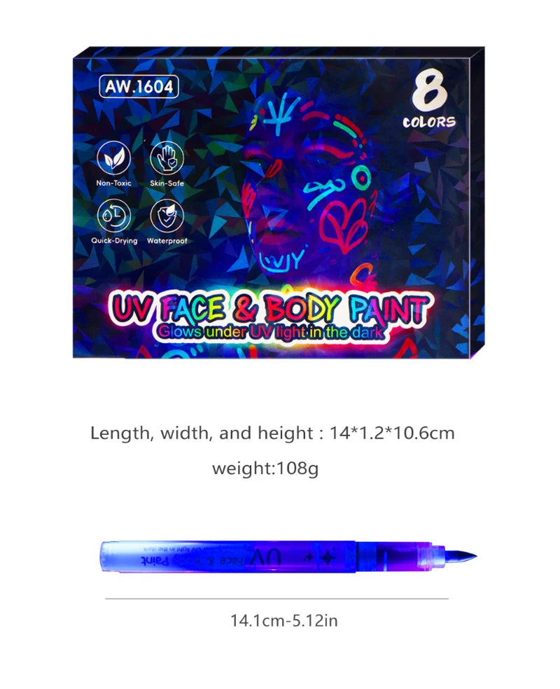 Fluorescent Face & Body Paint Pens