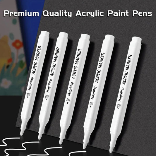 White Acrylic Paint Marker Pen Set