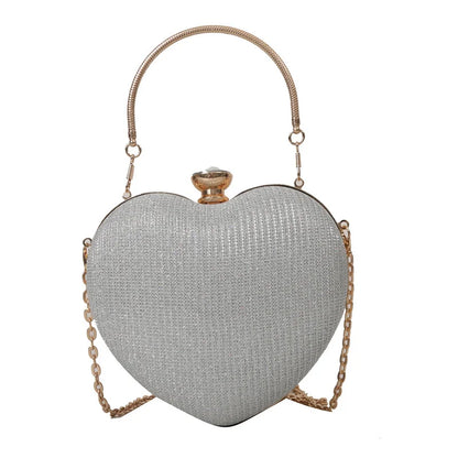 Heart Shape Evening Crossbody Bag