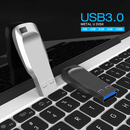 USB 3.0 Metal Flash Drive – High-Speed Waterproof Storage (16GB–128GB)