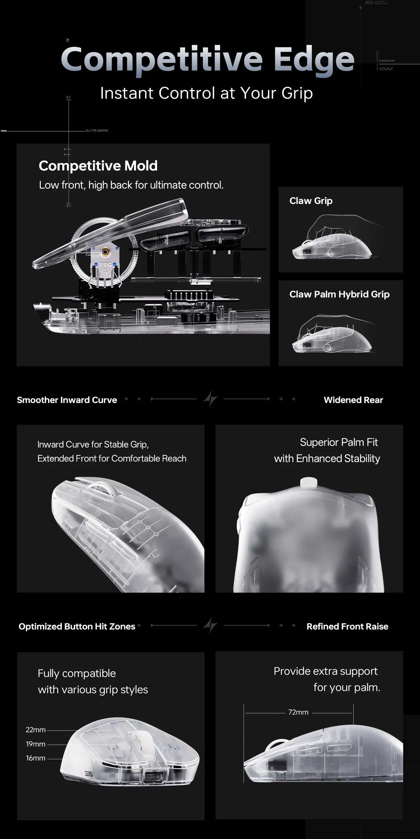 39g Wireless 8K Gaming Mouse with PAW3950 Ultra Sensor