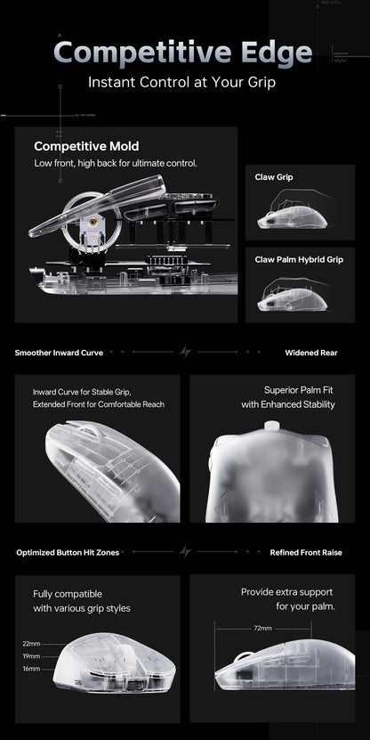 39g Wireless 8K Gaming Mouse with PAW3950 Ultra Sensor
