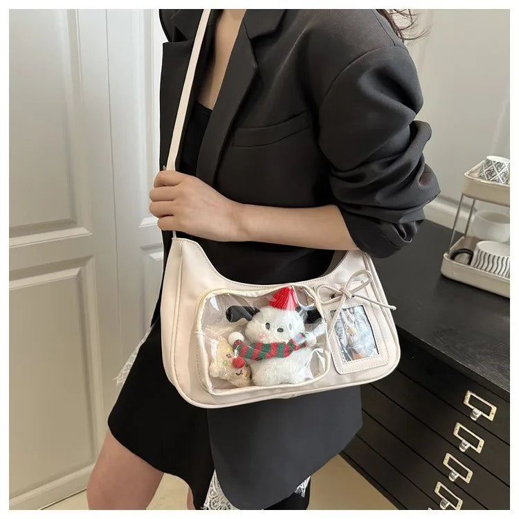 Y2K Transparent Ita Shoulder Bag