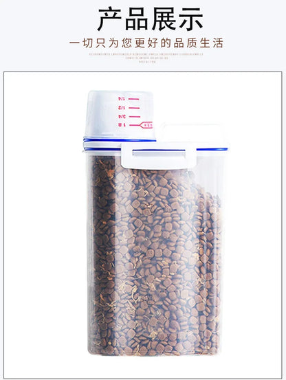 Premium Airtight Pet Food Storage Container with Measuring Cup