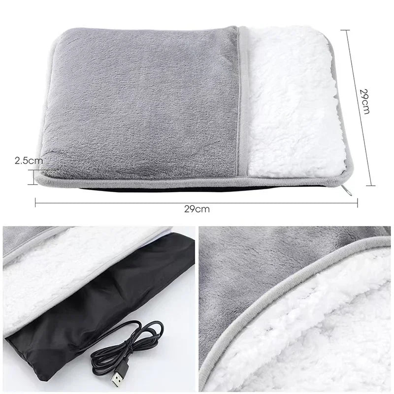 USB Foot Warmer Plush Heating Foot Cover