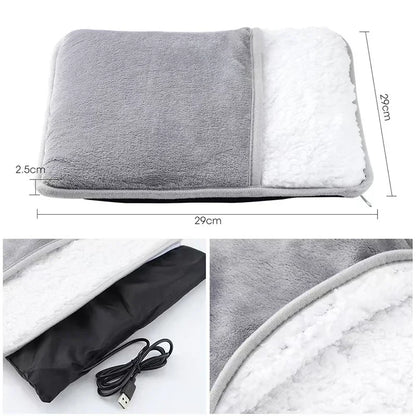 USB Foot Warmer Plush Heating Foot Cover