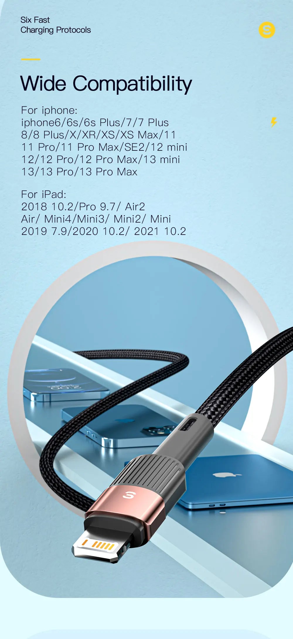 Essager USB-A to Lightning Fast Charging Cable
