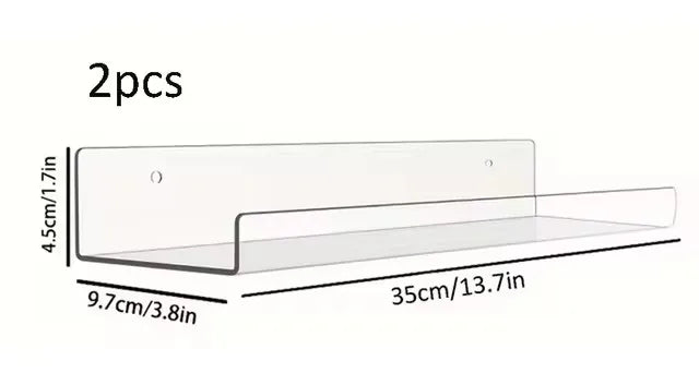 Clear Acrylic Floating Wall Shelf Set
