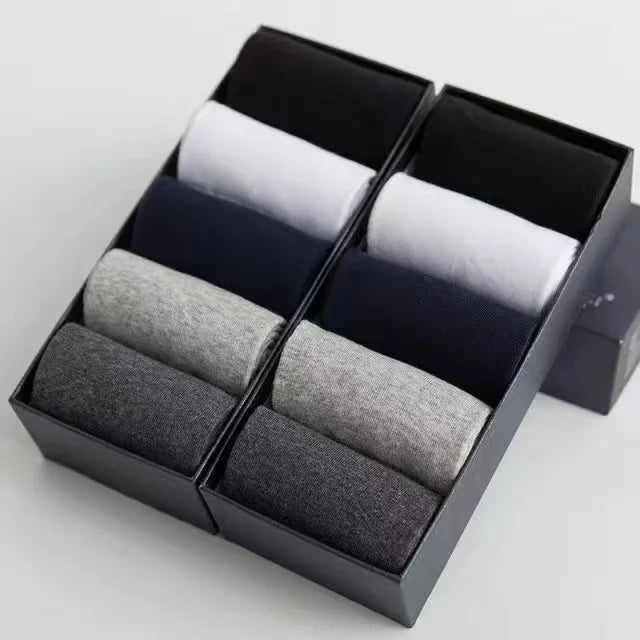 Men’s Cotton Business Crew Socks 10 Pairs