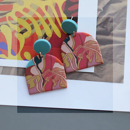 Art Floral Pattern Earrings