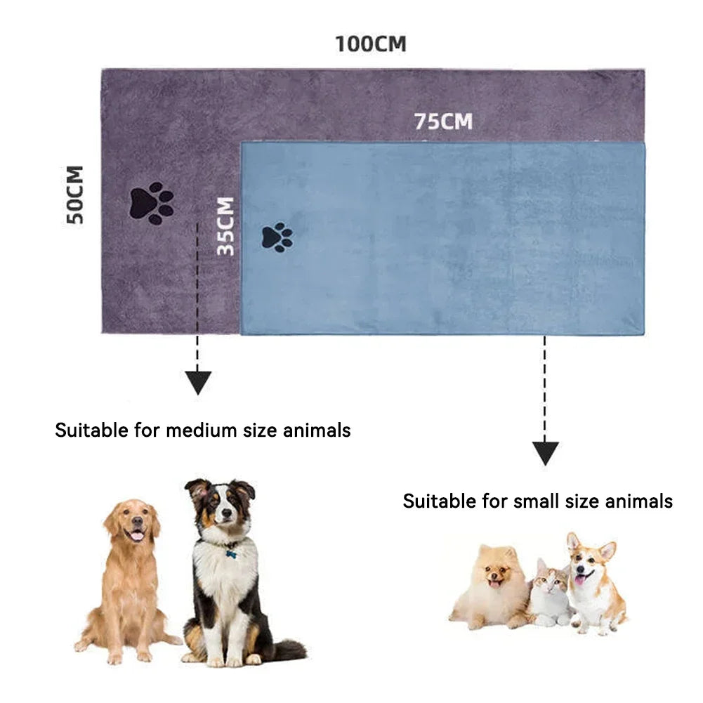 Pet Microfiber Bath Towel