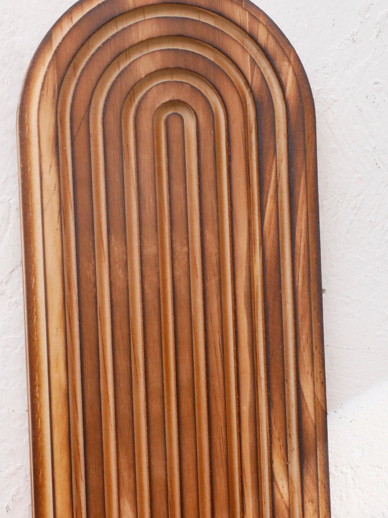 Geometric Natural Wood Wall Mounted Display Shelf