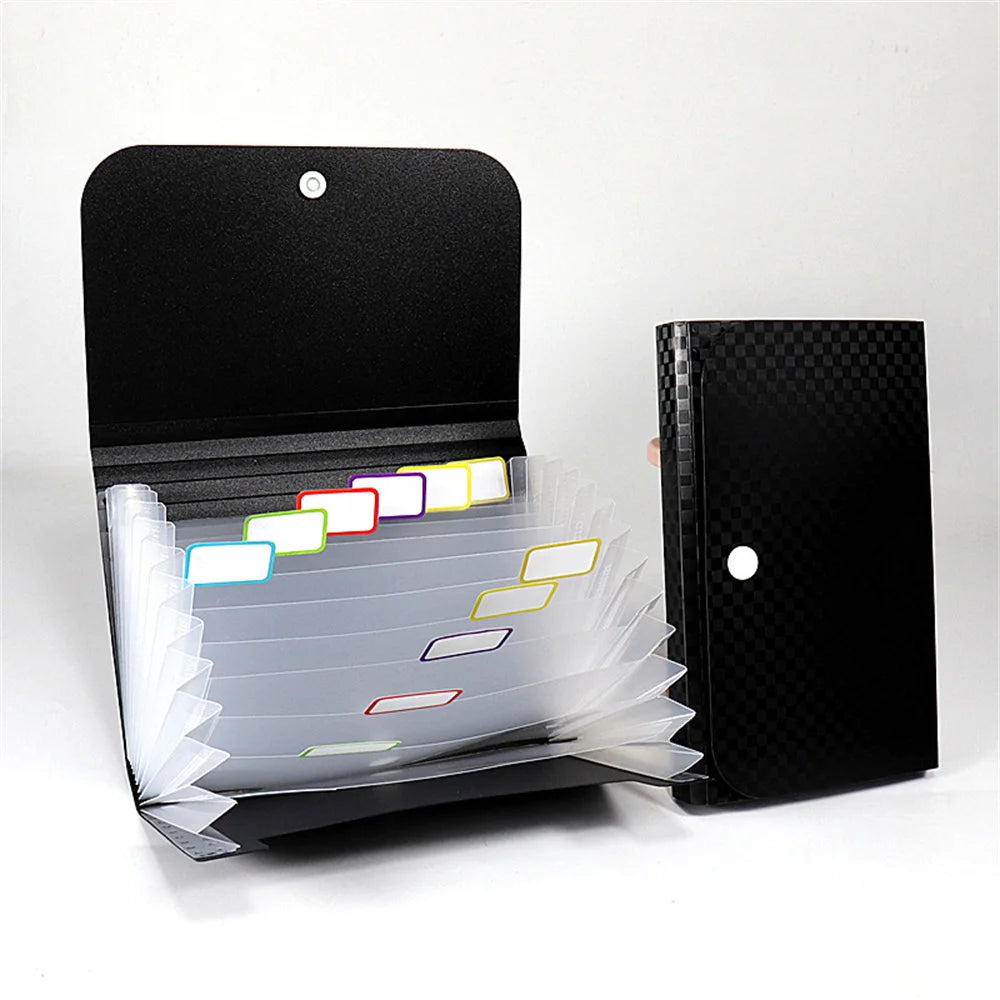 A6 Expandable Accordion File Folder with Index Labels