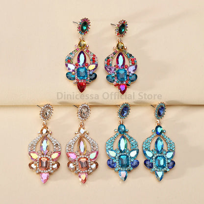 Teardrop Shiny Glass Earrings