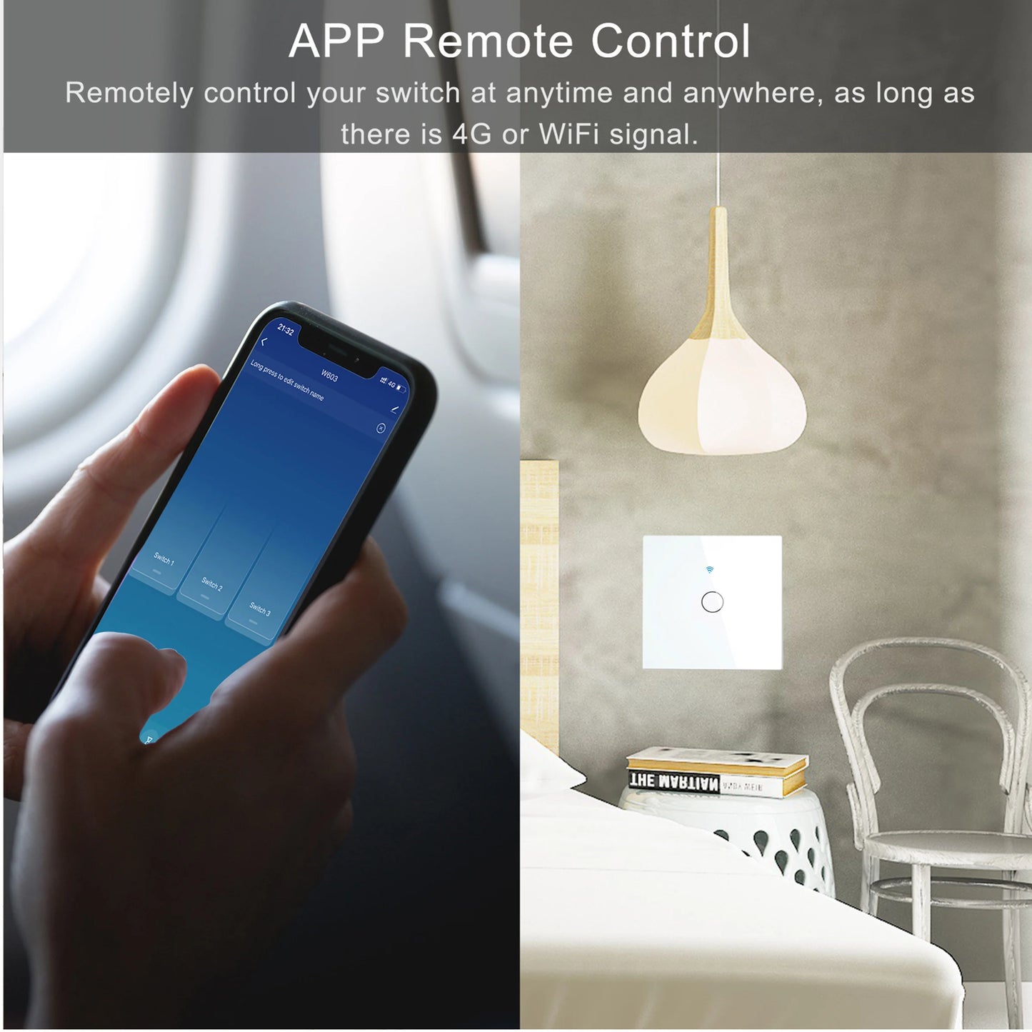 Touch Control Smart Wall Switch for Alexa & Google Home