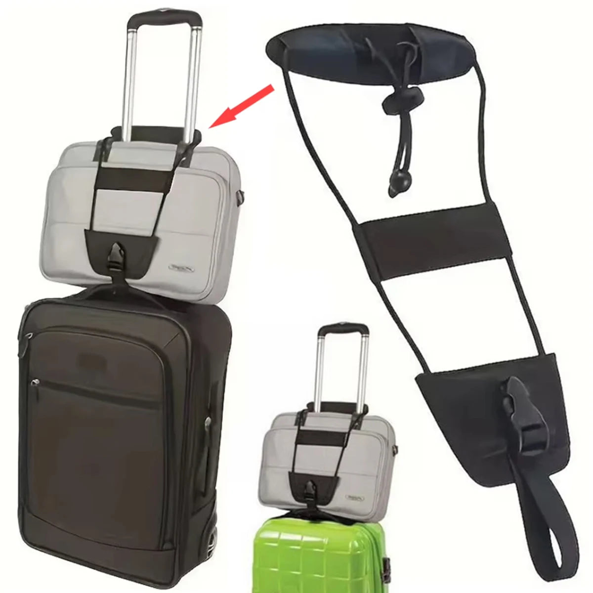 Adjustable Luggage Bungee Strap with Cam Buckle