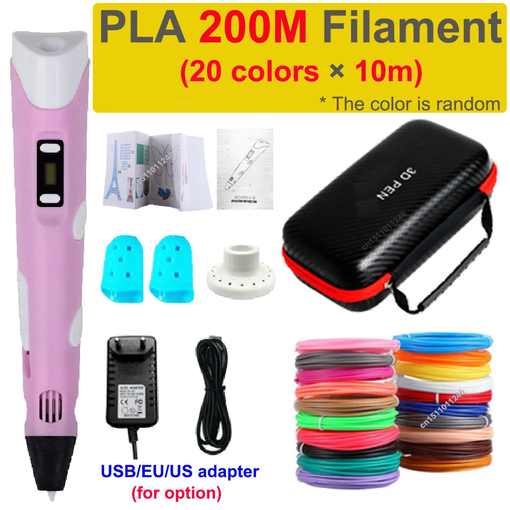 JuniorCare 3D Printing Pen with PLA Filament & Travel Case