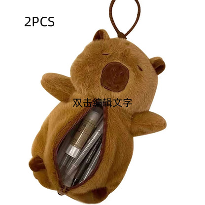 Creative Plush Capybara Large Capacity Pencil Case