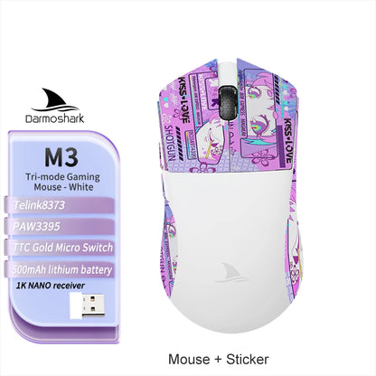 Darmoshark M3 V2 Ultralight Gaming Mouse with PAW3395 Sensor & 8K Polling