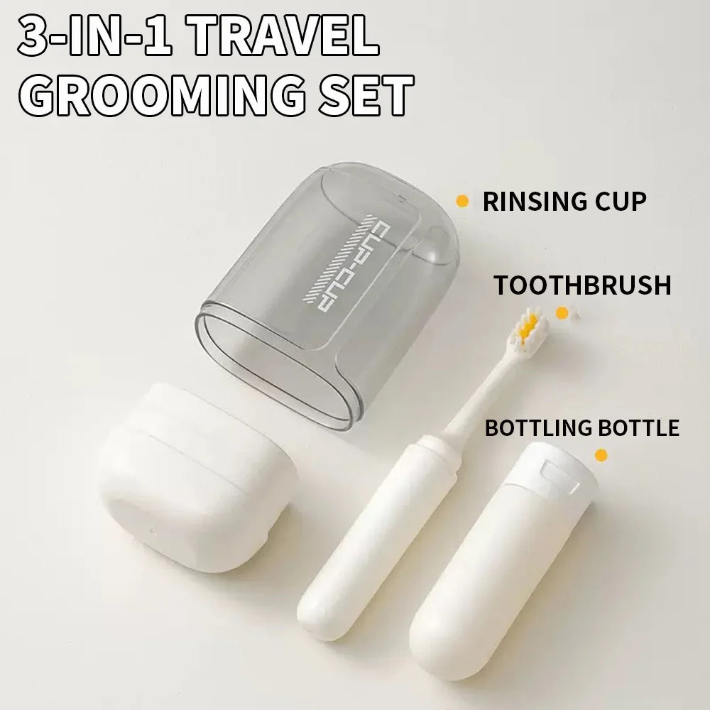 3-in-1 Travel Toothbrush & Toiletry Storage Set