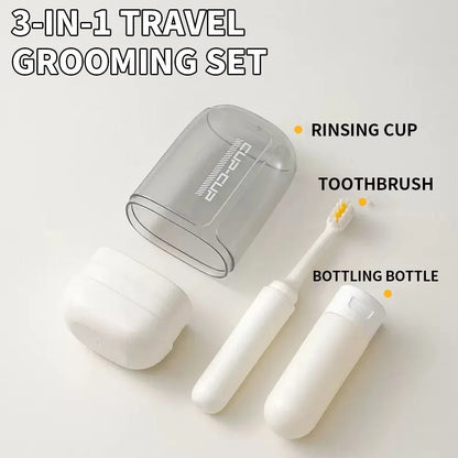 3-in-1 Travel Toothbrush & Toiletry Storage Set